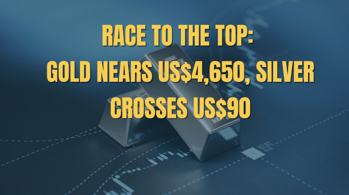 Race to the Top: Gold Nears US$4,650, Silver Crosses US$90