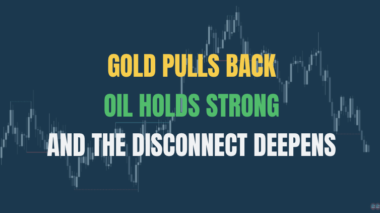 Gold Pulls Back, Oil Holds Strong, and the Disconnect Deepens