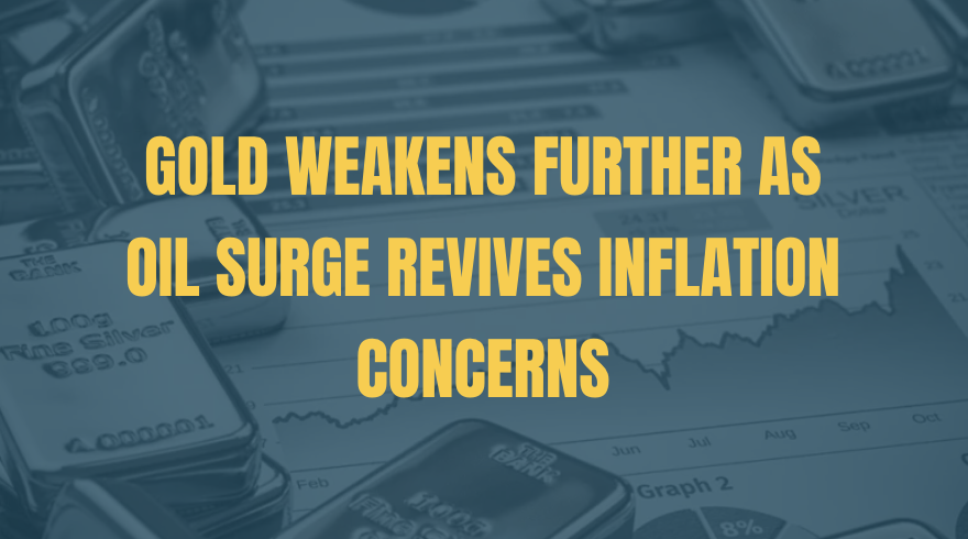 Gold Weakens Further as Oil Surge Revives Inflation Concerns